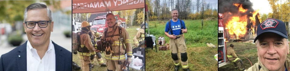four photos of Scot Davis in various locations arranged as a banner image.